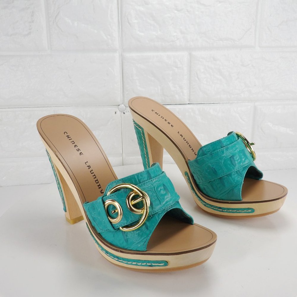 Chinese Laundry Amore Turquoise  Mule Sandals